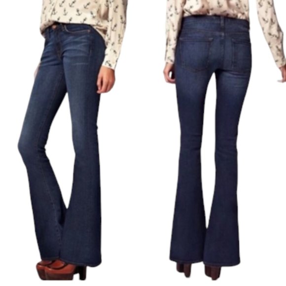 J Brand Denim - J Brand Dark Wash Martini Flare Long Length Denim Jeans (32)